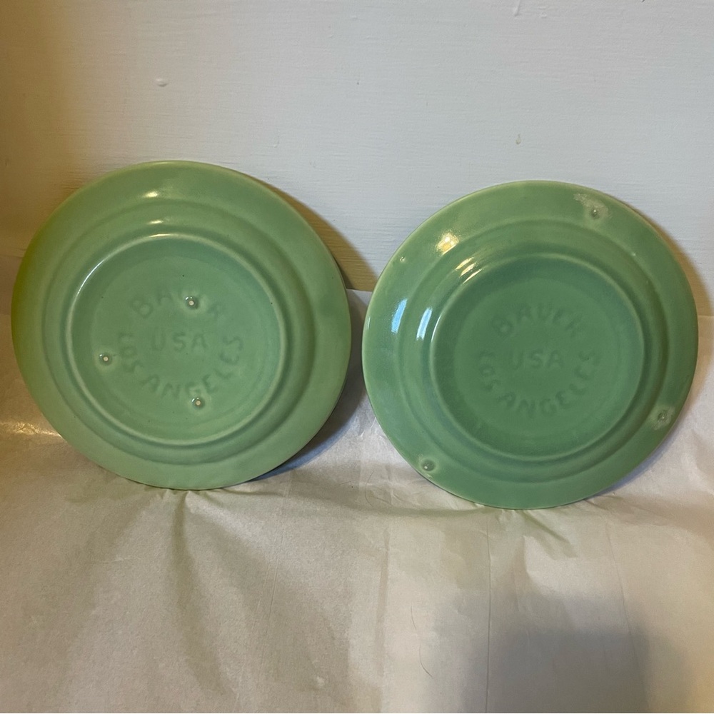 SOLD-Bauer original vintage salad/appetizer plates - Picture 2 of 8